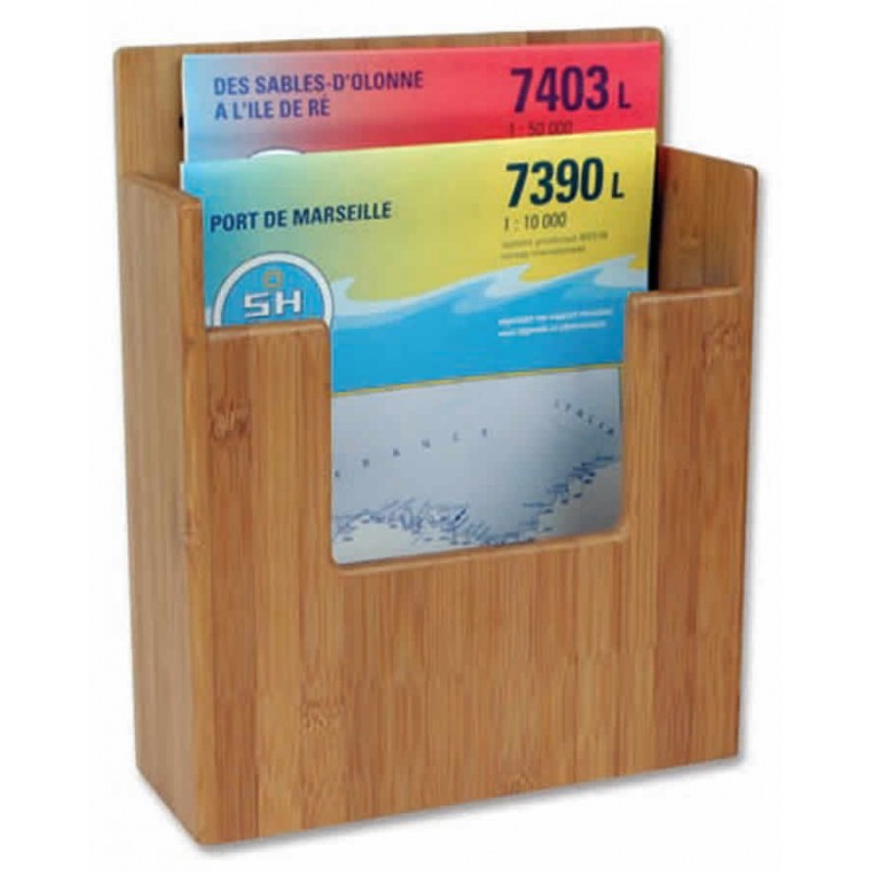 Bamboo support for nautical charts