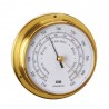 95mm polished brass barometer